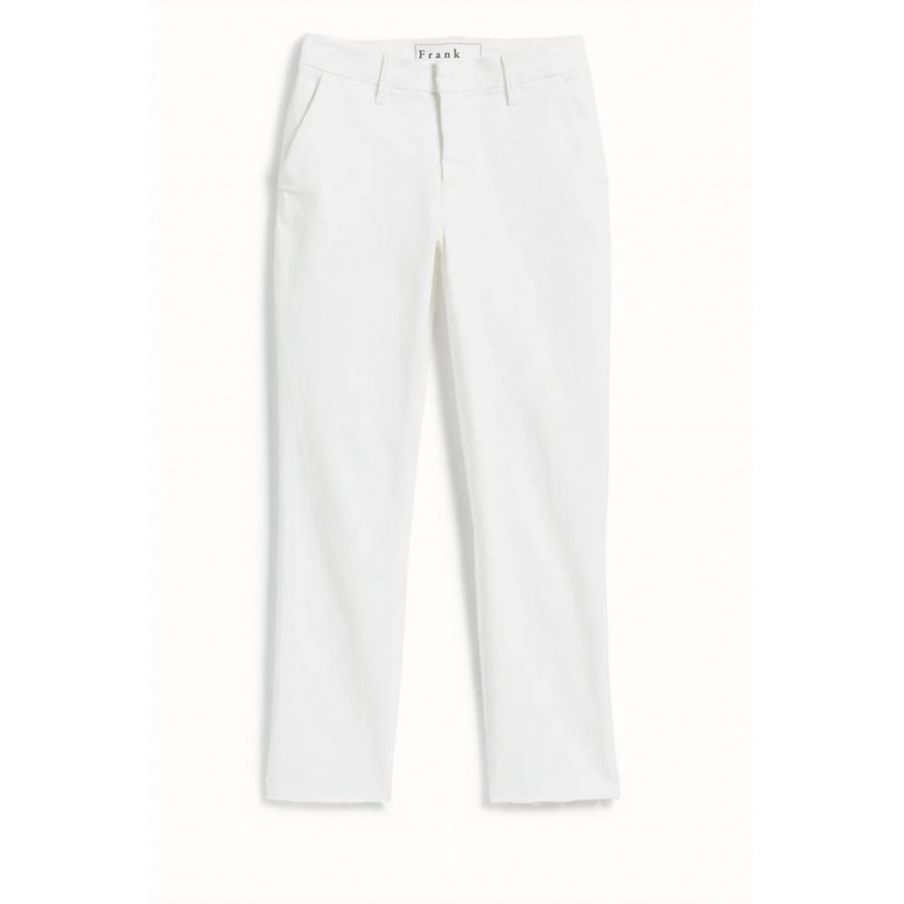 NEW FRANK & EILEEN women's wicklow denim pant in white